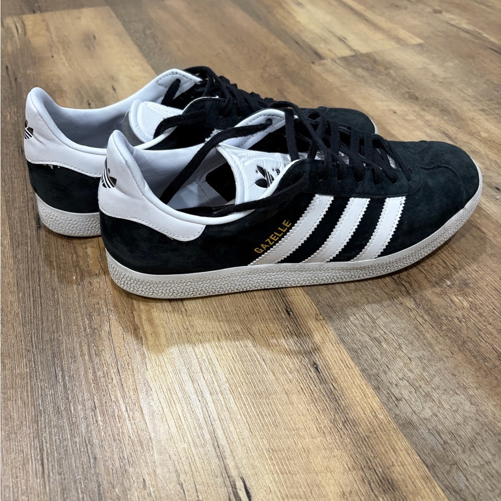 Adidas Gazelle Black White Gold Men's Sneakers